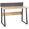 BUREAU MICK - Zwart/Eikenhout Artisan, Modern, Houtcomposiet/Metaal (110/60/75-91cm) - Bessagi Home