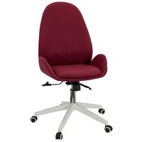 Vrtljivi Stol Avea I, Bordo Rdeča - bela/bordo, Basics, umetna masa/tekstil (56/104/58cm) - MID.YOU