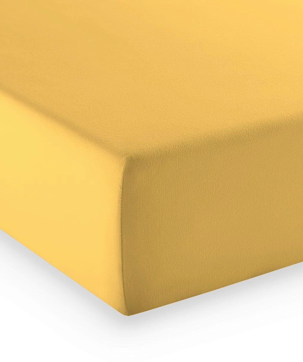 Topper-fixleintuch Q 4000 35 - Dunkelgelb, Basics, Textil (120/200-210cm) - Fleuresse