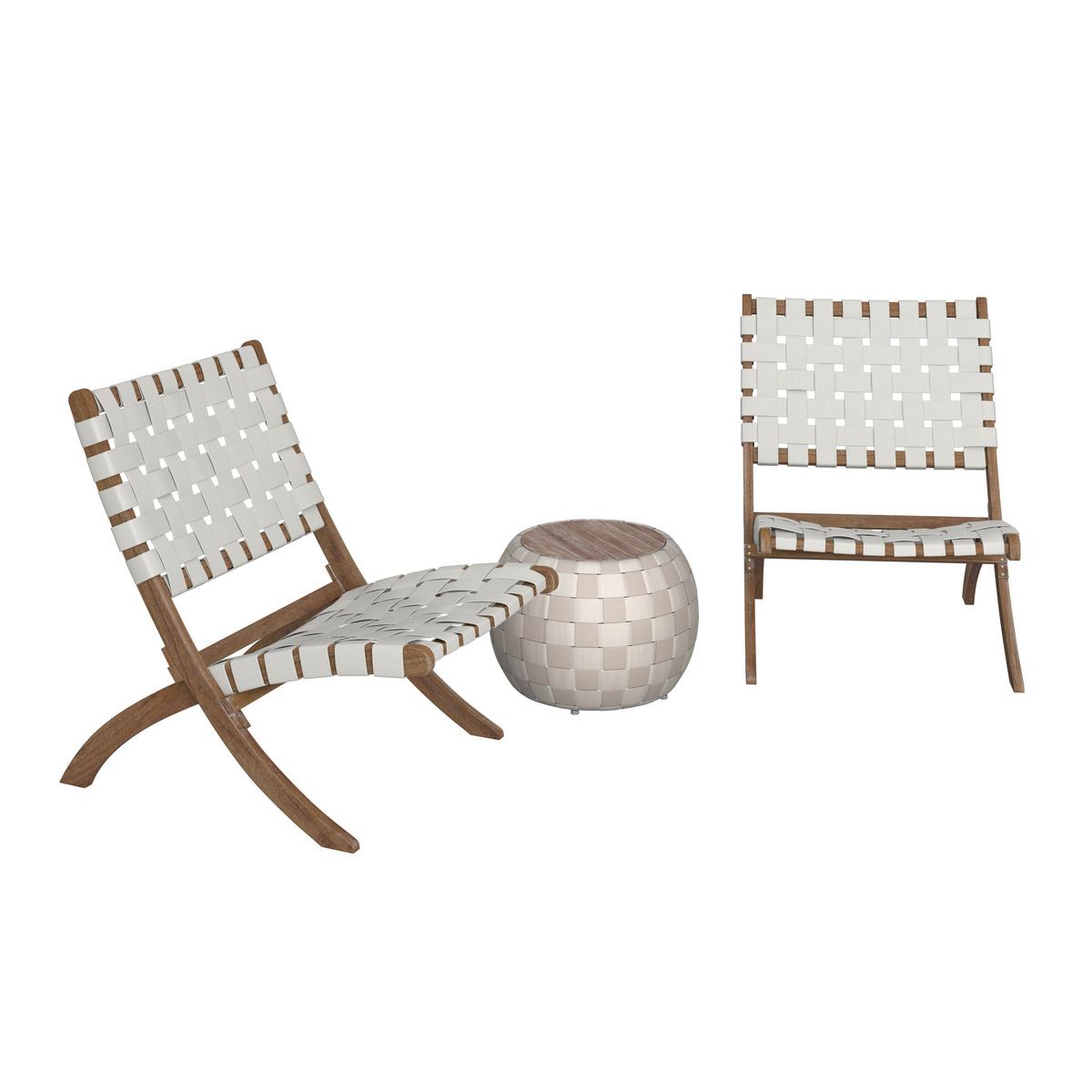 Set Za Balkon Philina - krem barve/barve akacije, Moderno, umetna masa/tekstil - Bessagi Garden