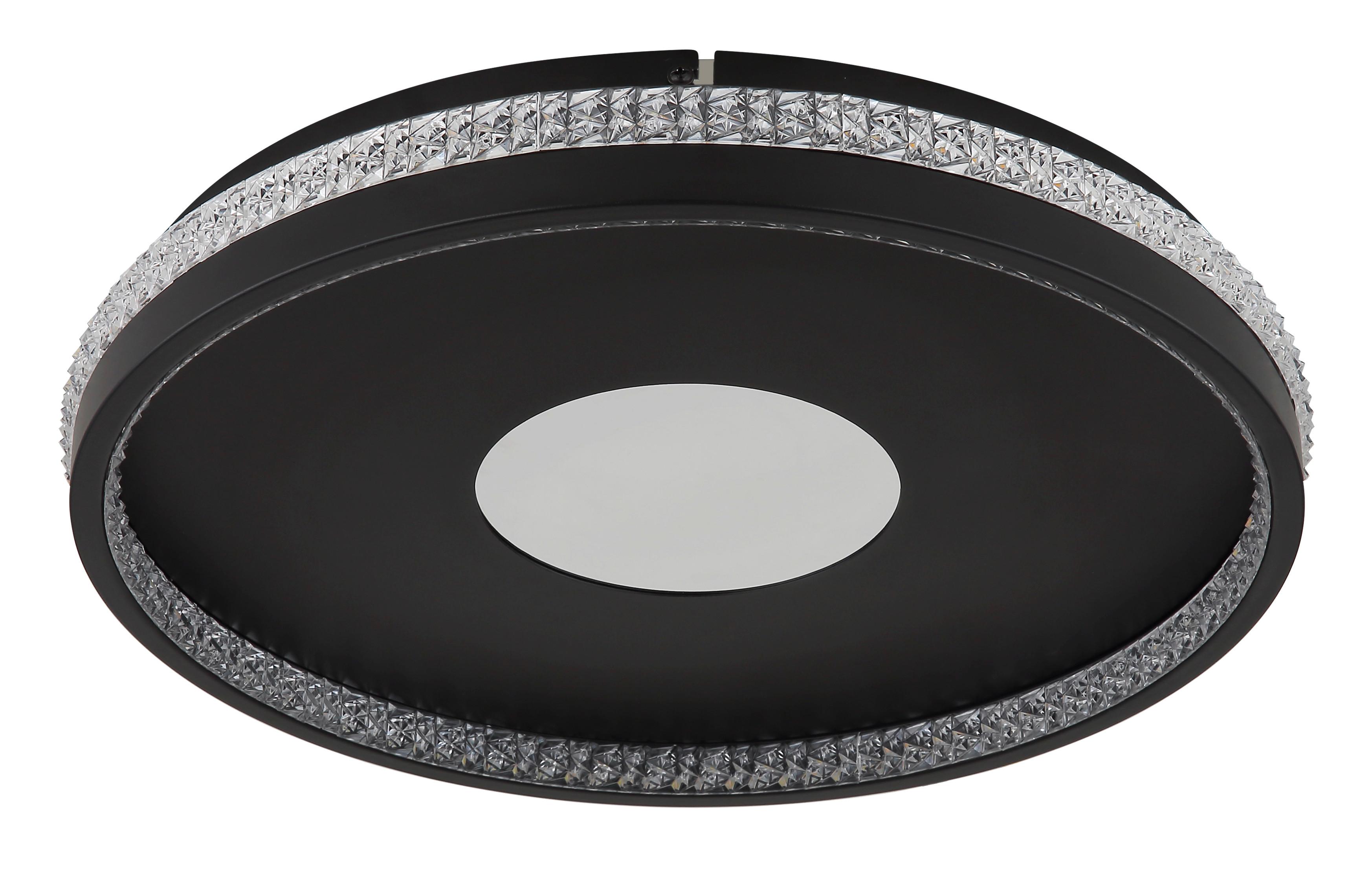 Led Stropna Svjetiljka Shirley - prozirno/crna, Design, metal/plastika (41/6.5cm) - Globo