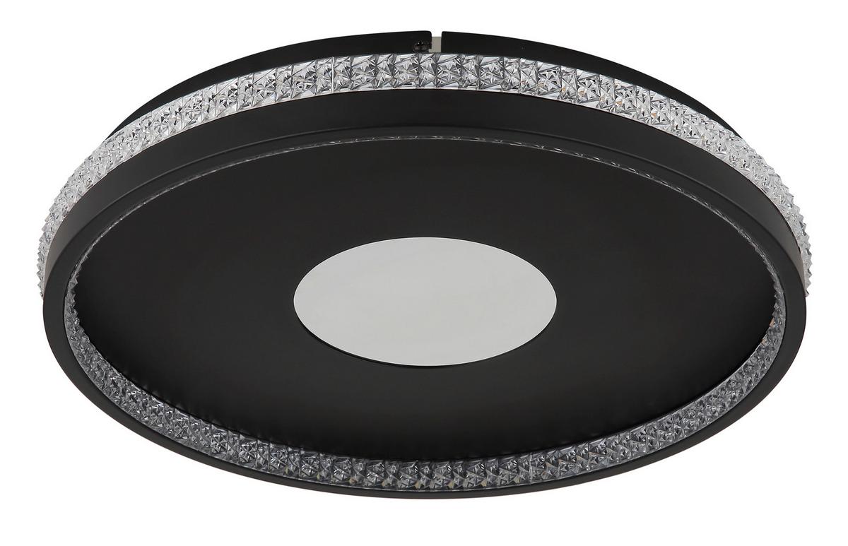 Led Stropna Svjetiljka Shirley - prozirno/crna, Design, metal/plastika (41/6.5cm) - Globo