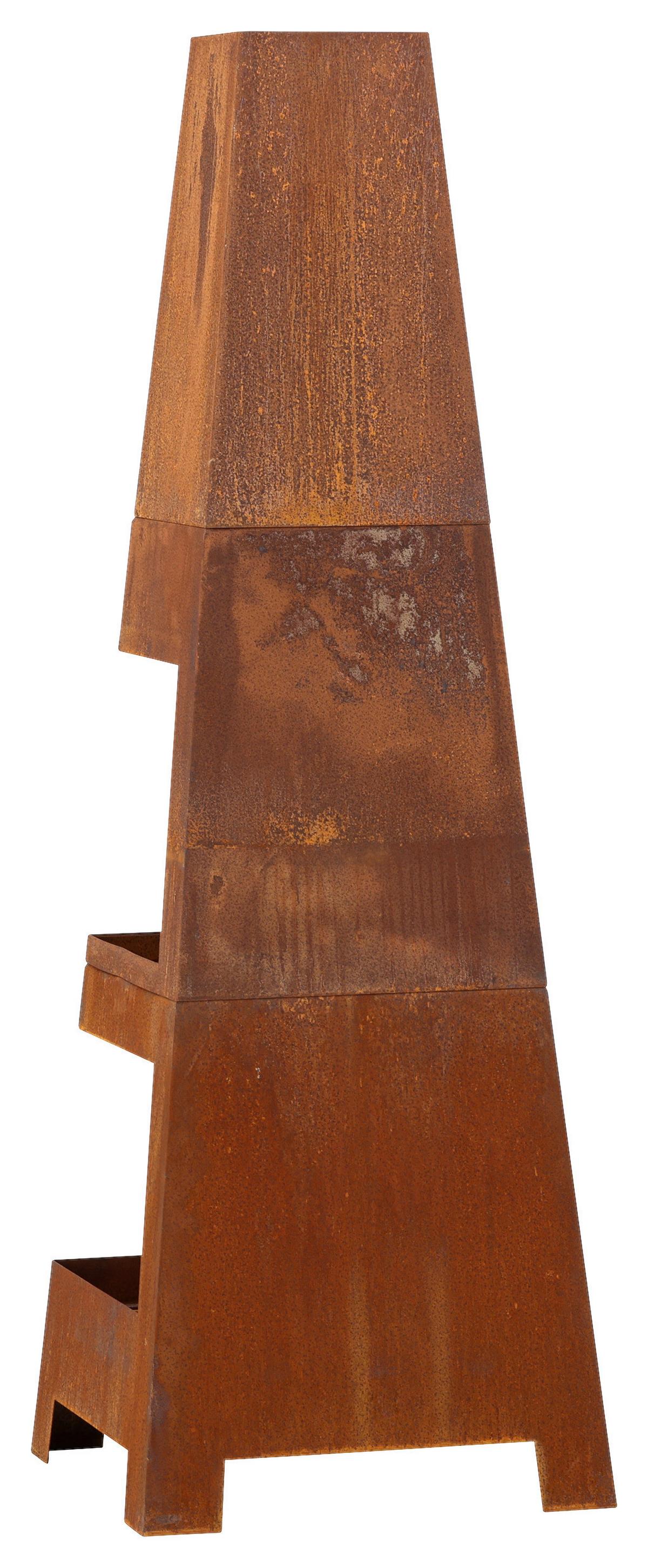 Feuerstelle Bastian ca. 50x150x50 cm Dunkelorange - Dunkelorange, KONVENTIONELL, Metall (50/150/50cm) - Gardenson
