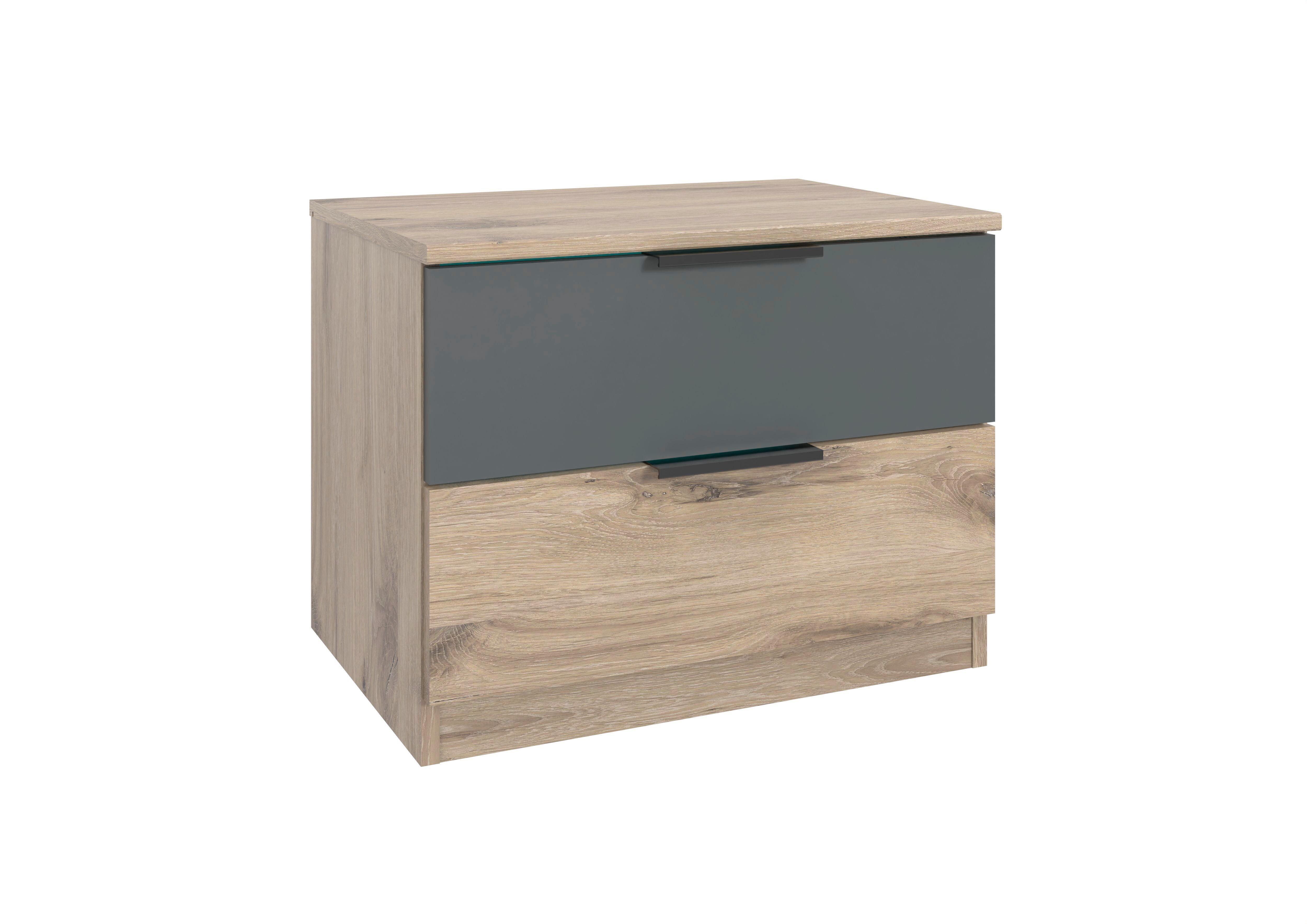 Noćni Ormarić Bergamo - boje grafita/boje hrasta, Konvencionalno, drvni materijal/metal (52/40/38cm) - Best Price