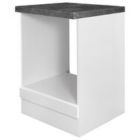 Omara Za Vgradnjo Štedilnika Alba, Bela, Š. 60 Cm - bela/barve skrilavca, Moderno, leseni material (60/86/60cm) - FlexWell