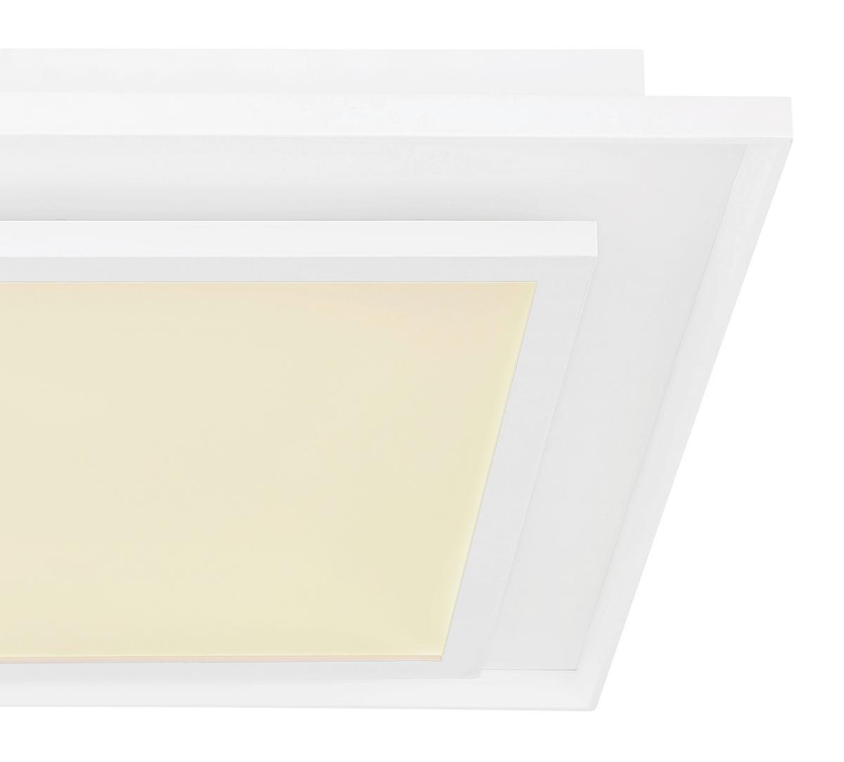 LED-Deckenleuchte Murphy Weiß max. 24 Watt - Weiß, Design, Kunststoff/Metall (44,3/44,3/6,3cm) - Globo