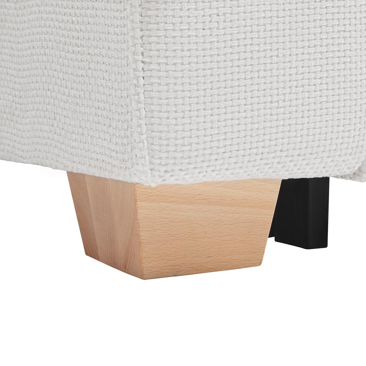 Wohnlandschaft Angelo Beige - Beige/Creme, MODERN, Holz/Holzwerkstoff (255/185cm) - Mömax