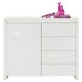 Kommode Weiß Hochglanz - Weiß, MODERN, Holzwerkstoff (112,4/96,4/40cm) - MÖMAX modern living