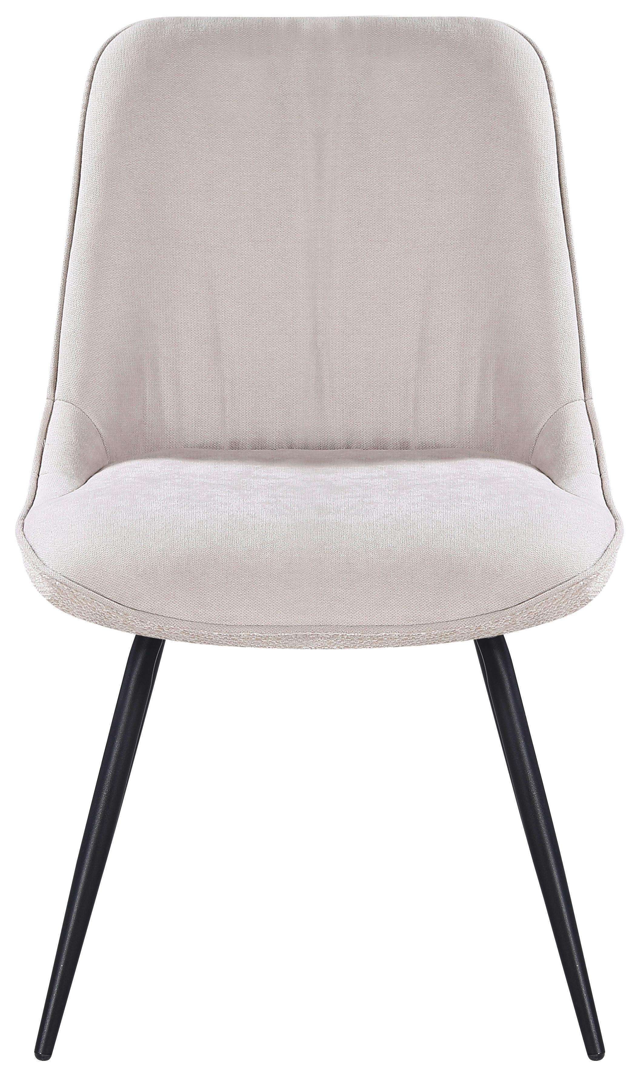 Stuhl Nova Beige - Beige/Schwarz, MODERN, Textil/Metall (51/85/61cm) - Premium Living