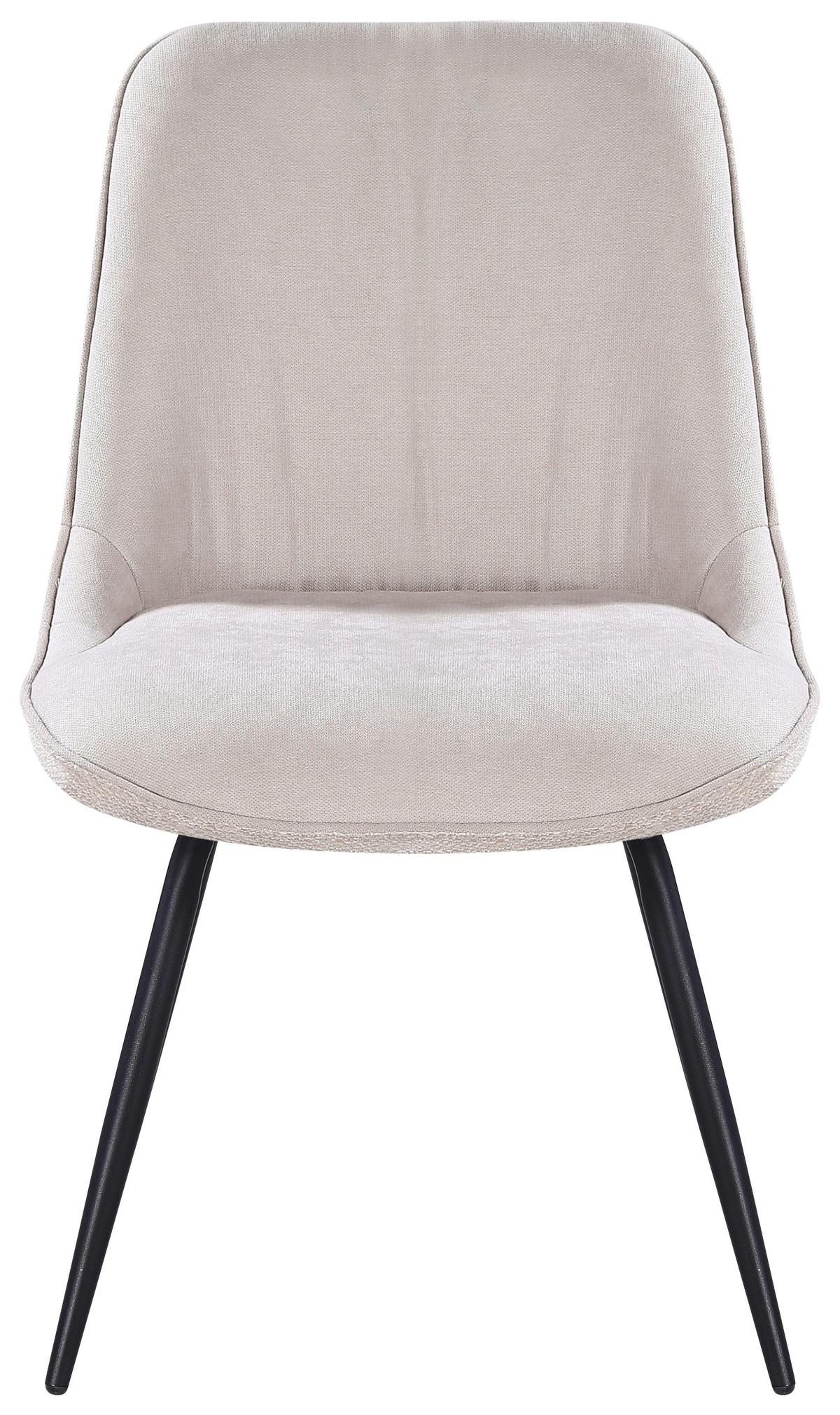 Stuhl Nova Beige - Beige/Schwarz, MODERN, Textil/Metall (51/85/61cm) - Premium Living