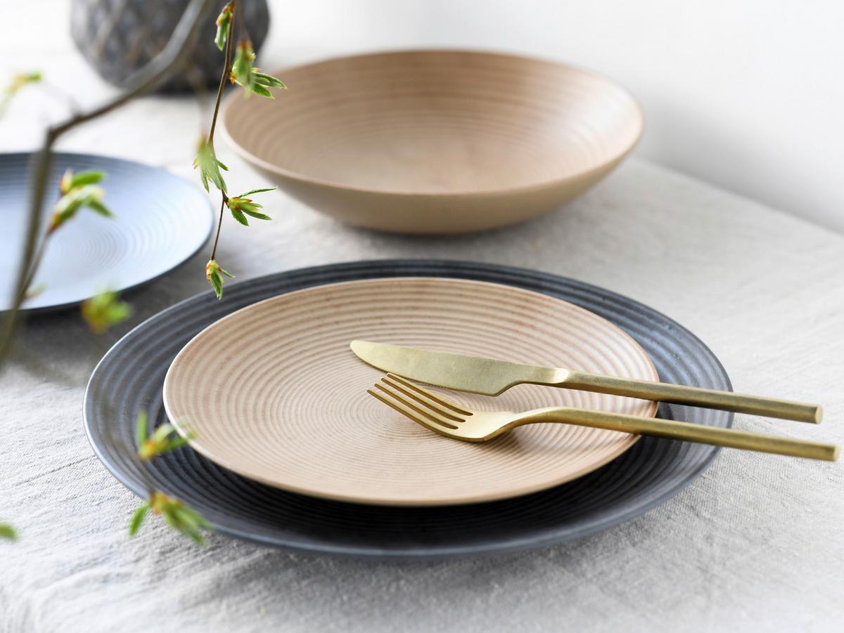 Jedilni Servis Catania Mix, 18-Delni - antracit/peščene barve, Design, keramika - Creatable