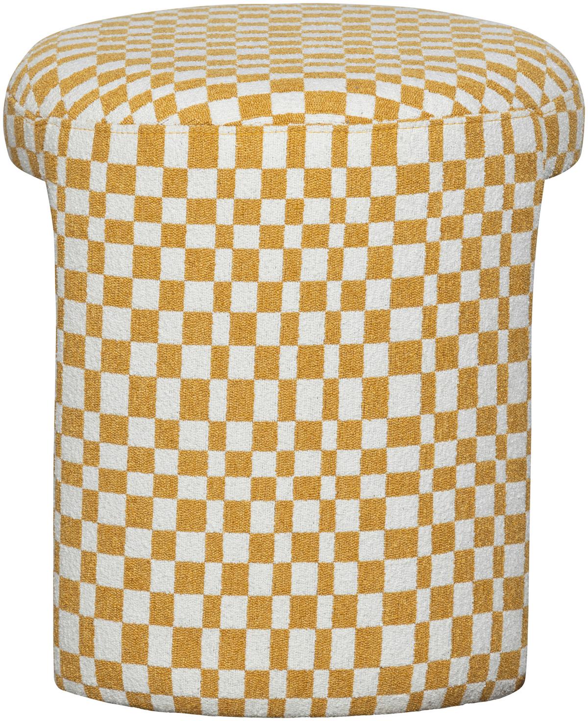 Hocker Charlie Gelb/Weiß - Gelb/Weiß, Design, Textil (45/47/45cm) - Livetastic