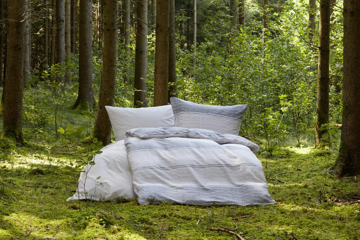 Bettwäsche Bio-Eva in Taupe ca. 135x200cm - Taupe, MODERN, Textil (135/200cm) - ecoTree