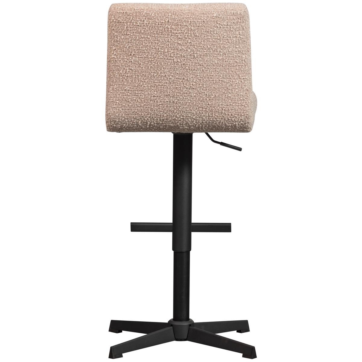 Barhocker-Set Vinny Sandfarben B: 44cm - Sandfarben/Schwarz, Design, Textil/Metall (44/114/58cm) - Livetastic