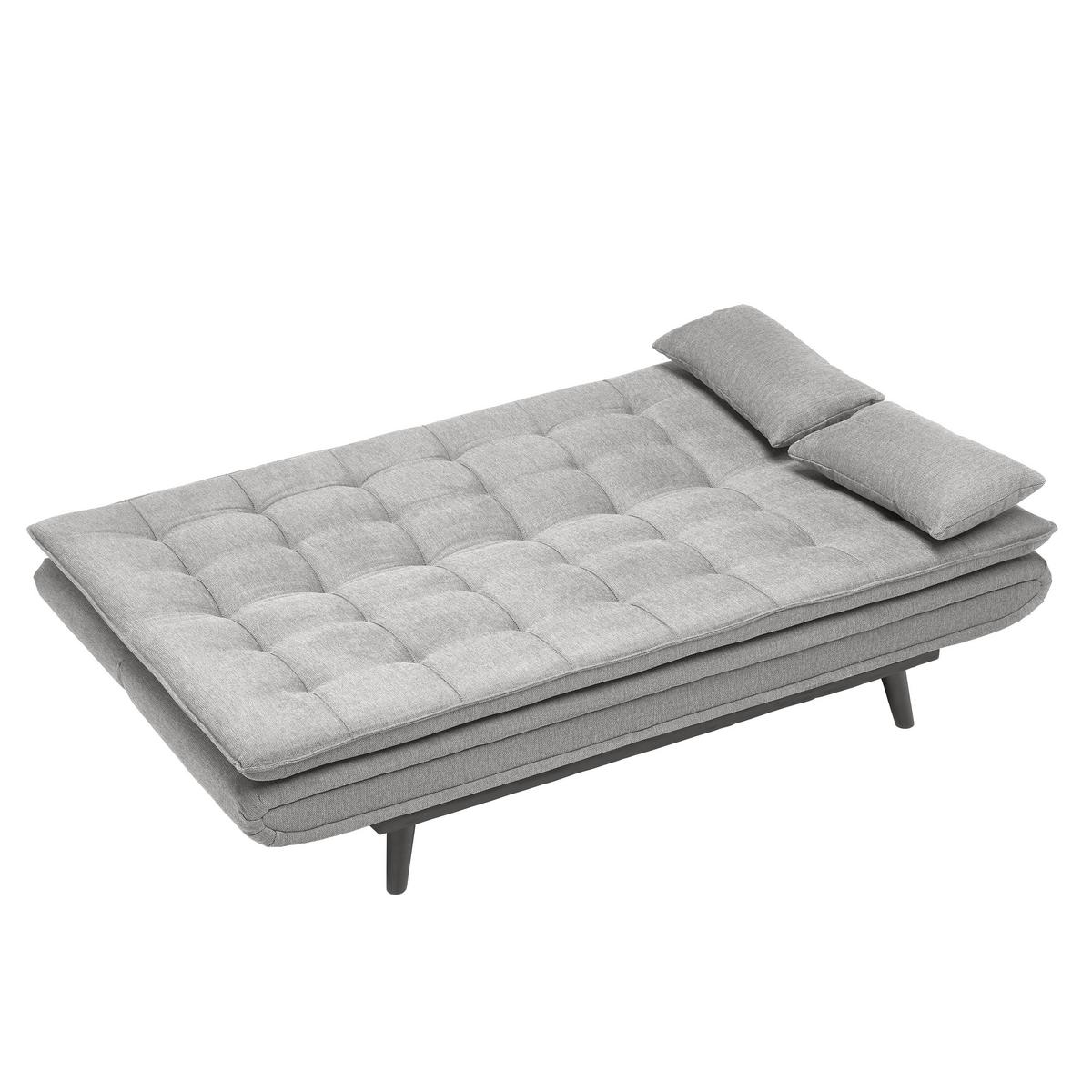Schlafsofa Sun Grau - Schwarz/Grau, MODERN, Holz/Textil (190/83/93cm) - Mömax