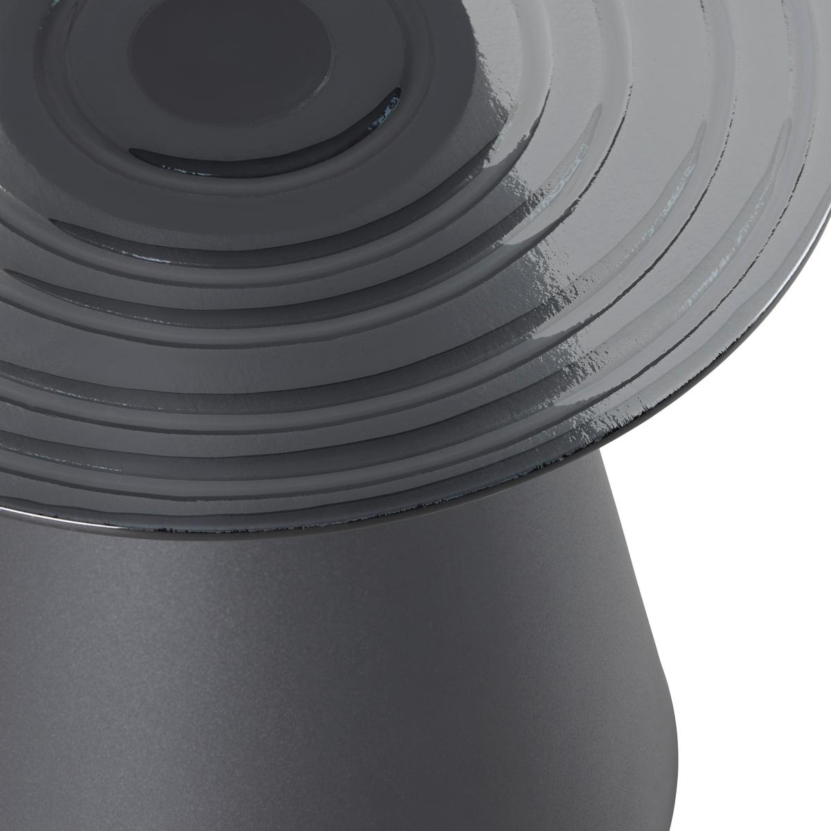 Masă auxiliară PAUL - negru/gri, Modern, sticlă/metal (50/45/50cm) - Premium Living