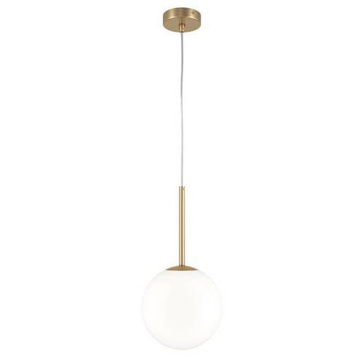 Pendelleuchte Basic Form Weiß/Goldfarben max. 40 Watt - Goldfarben/Weiß, Trend, Glas/Metall (20/40cm) - MAYTONI