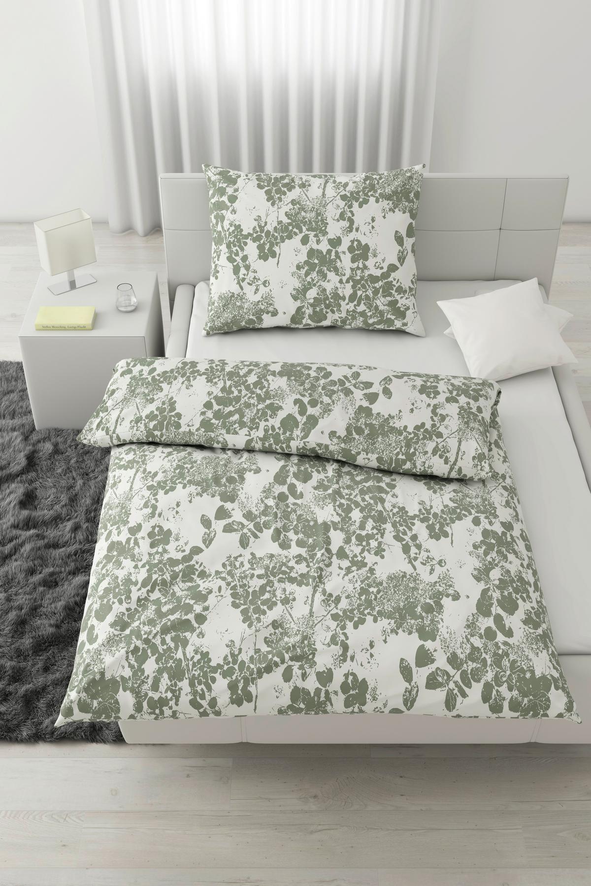 Ágyneműhuzat-garnitúra Skuggan - zsályazöld, Romantik / Landhaus, textil (140/200cm) - Modern Living