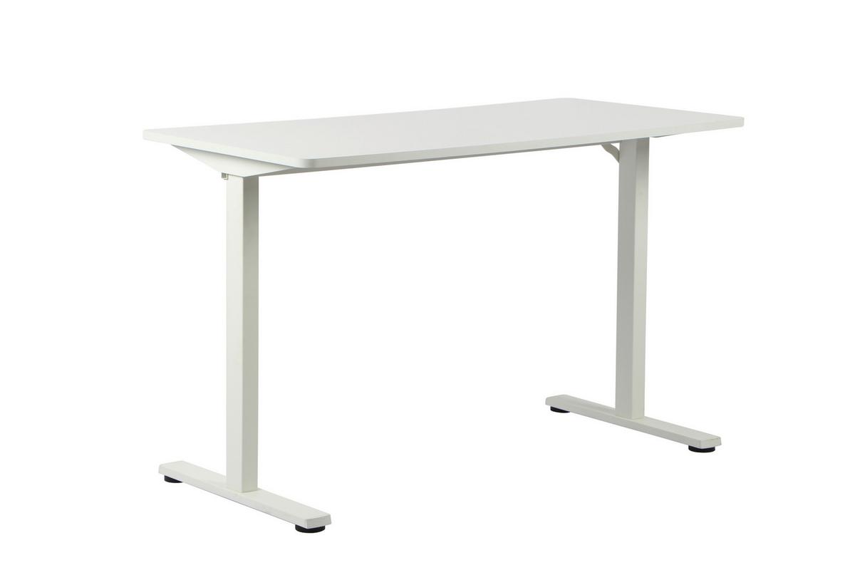 Schreibtisch Jannis Weiss ca. 120x60x75cm - blanc, Modern, métal/matériau de bois (120/60/75cm) - Mömax