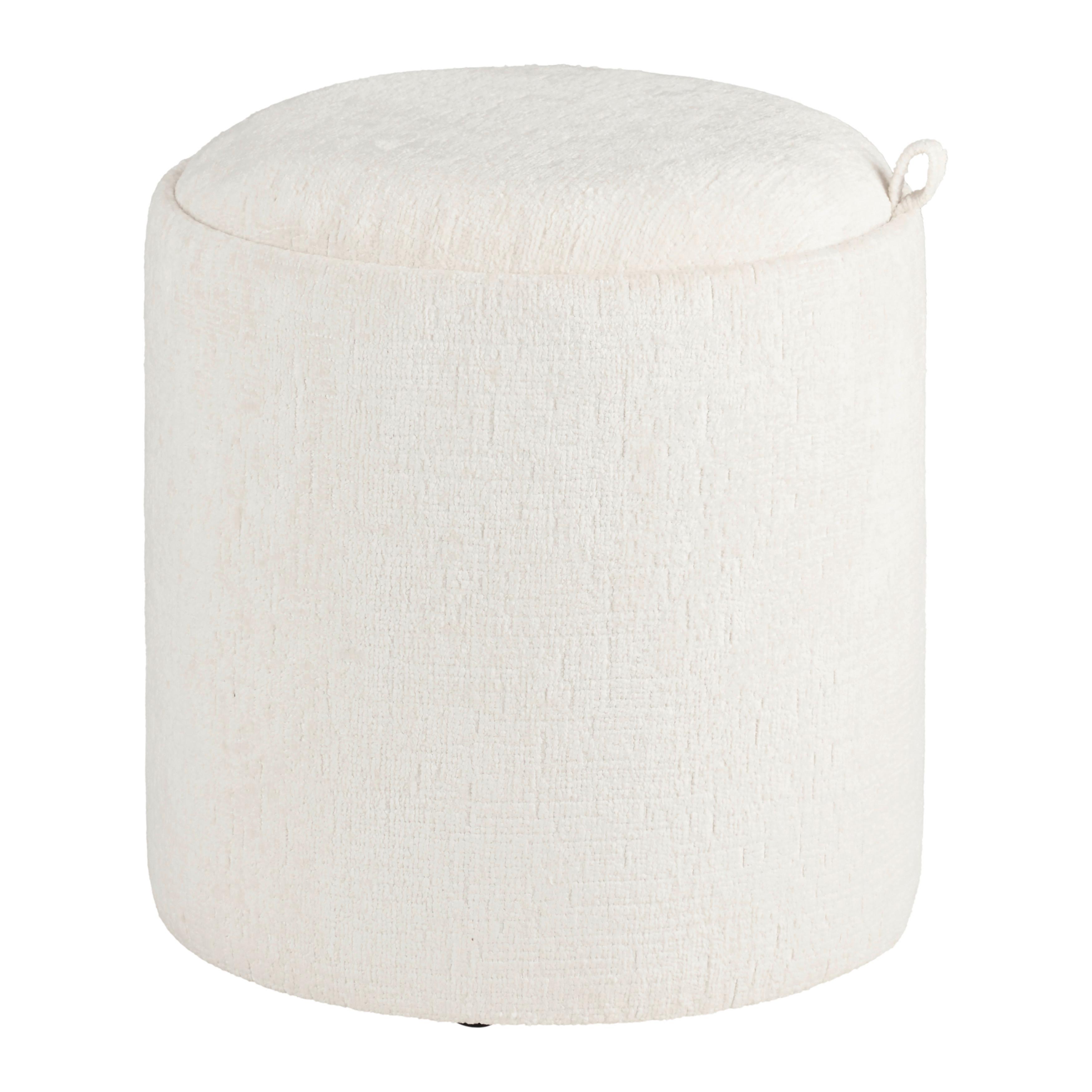 Hocker Chessy Weiß - Weiß, MODERN, Holzwerkstoff/Textil (39,5/40.5/39.5cm) - Mömax