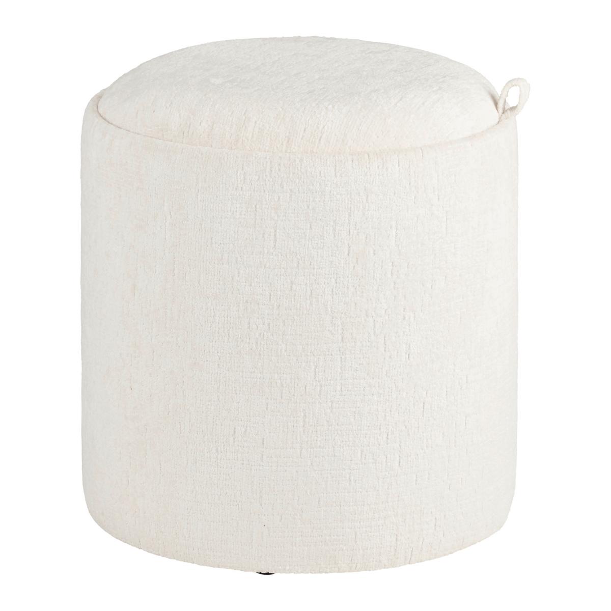 Hocker Chessy Weiß - Weiß, MODERN, Holzwerkstoff/Textil (39,5/40.5/39.5cm) - Mömax