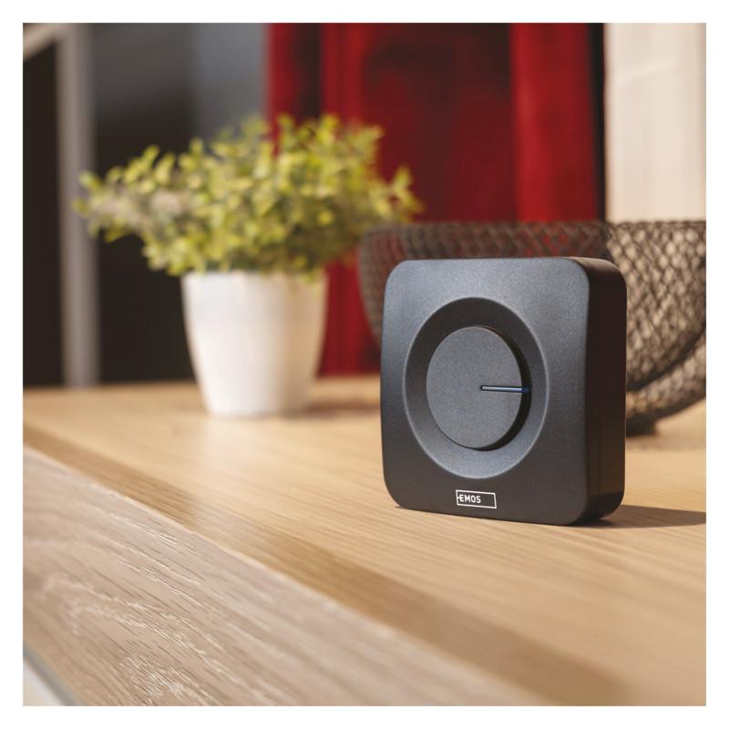 Vezeték Nélküli Csengő Dc P5728 - fekete, műanyag (8.1/2.5/4cm)