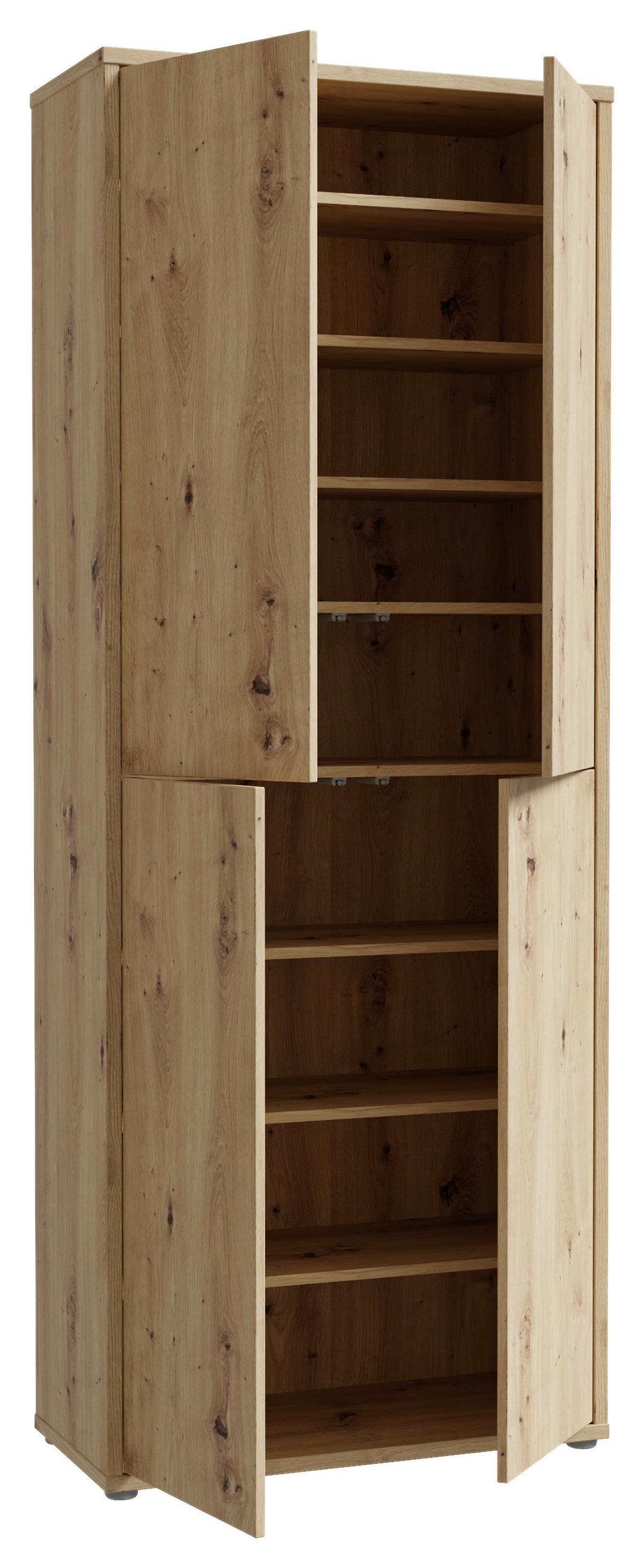 Ormar Za Cipele Alice Springs - siva/hrast Artisan, Basics, drvni materijal/plastika (75/192/35cm) - Modern Living