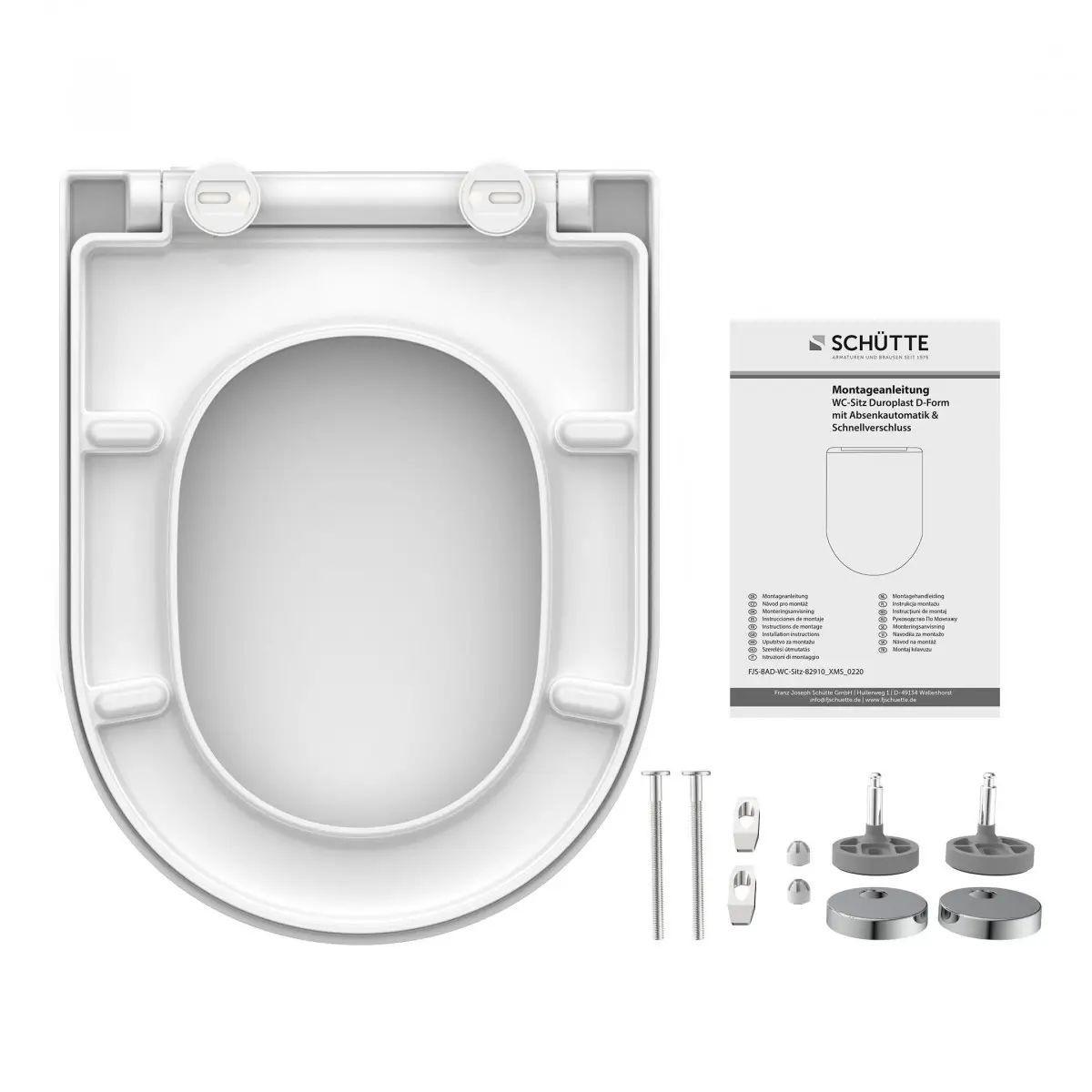Capac WC D-Form - alb, Konventionell, plastic (34,5/5,5/45,5cm) - Schütte