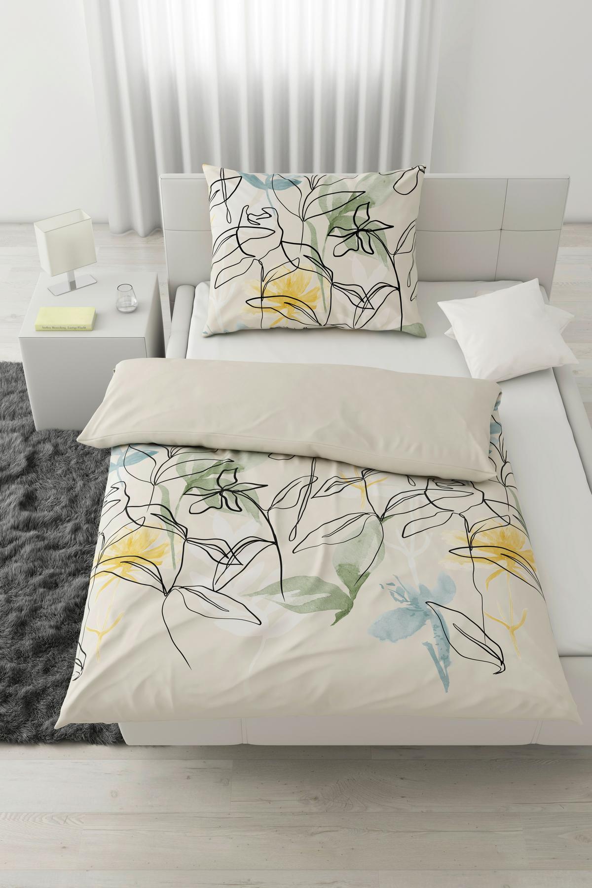 BETTWÄSCHESET FLORENTINA - Weiss, Konventionell, Textil (160/210cm) - Modern Living