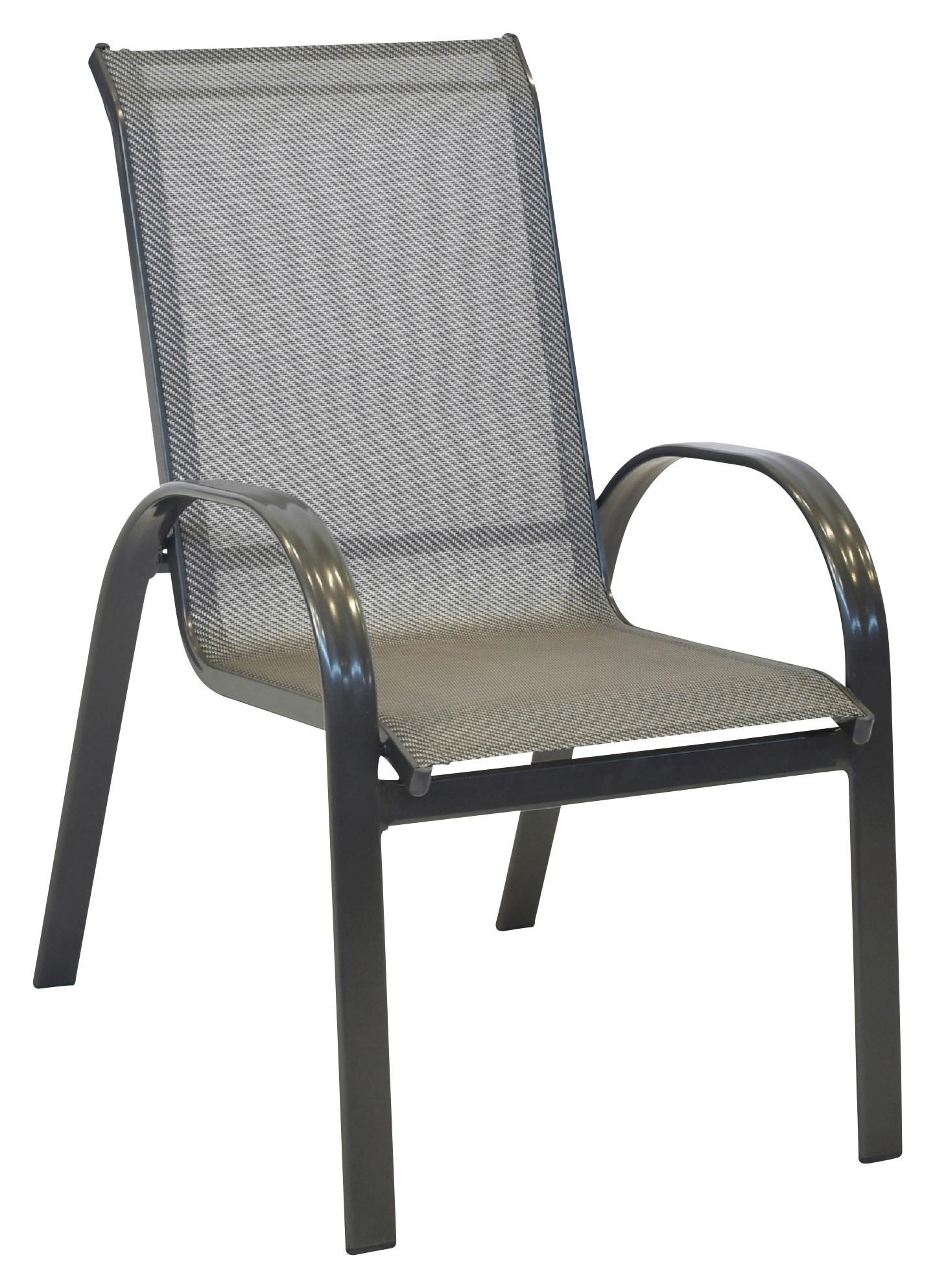 Stapelsessel Amalfi ca. 56x97 cm Alu Braun - Braun, MODERN, Kunststoff/Metall (56/97/76cm) - Gardenson