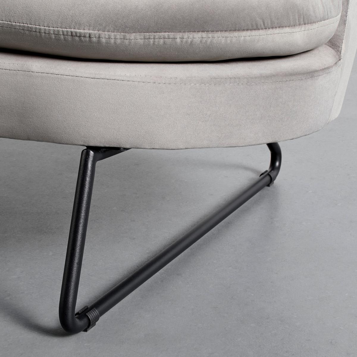 Canapea cu 2 locuri LUIGI - gri deschis, Modern, lemn/metal (146/85/82cm) - Bessagi Home