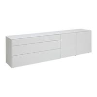 TV-Element Silverstone Grau - Schwarz/Grau, MODERN, Glas/Holzwerkstoff (217/63/42cm) - Premium Living