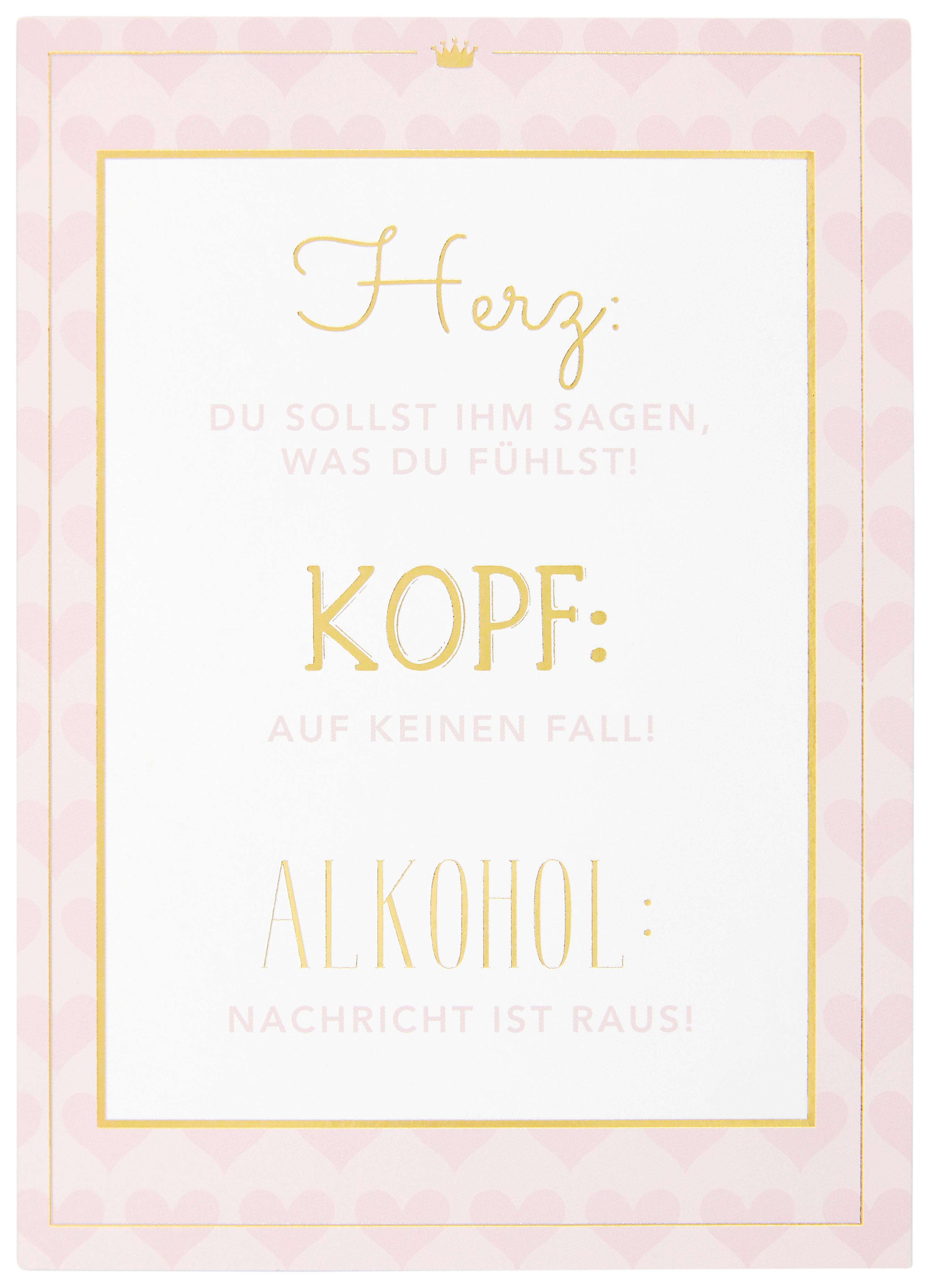 Postkarte Vollzeitprinzessin in Rosa - Goldfarben/Rosa, Papier (10,5/14,8cm) - Vollzeitprinzessin