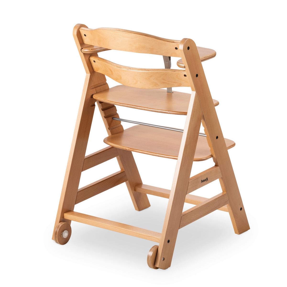WYSOKIE KRZESŁO 66404 BETA+ - kolor bukowy, Basics, drewno (48/79/58cm) - Hauck