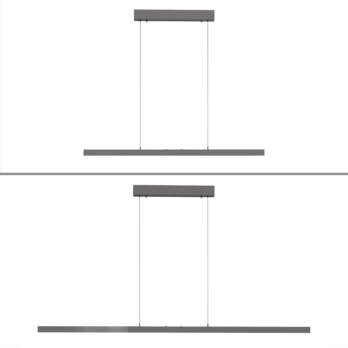 LAMPA WISZĄCA LED 2598-13 ADRIANA - antracytowy, Design, tworzywo sztuczne/metal (179/55/150cm) - Paul Neuhaus