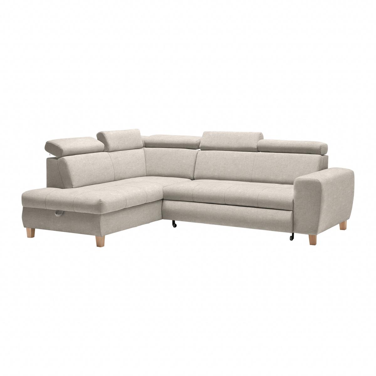 Ecksofa Lugo Greige - Greige, MODERN, Holz/Kunststoff (205/98/266cm) - Mömax