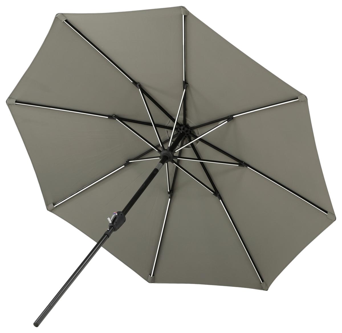 SONNENSCHIRM SABAL - Schwarz/Grau, KONVENTIONELL (270/241/270cm) - Gardenson