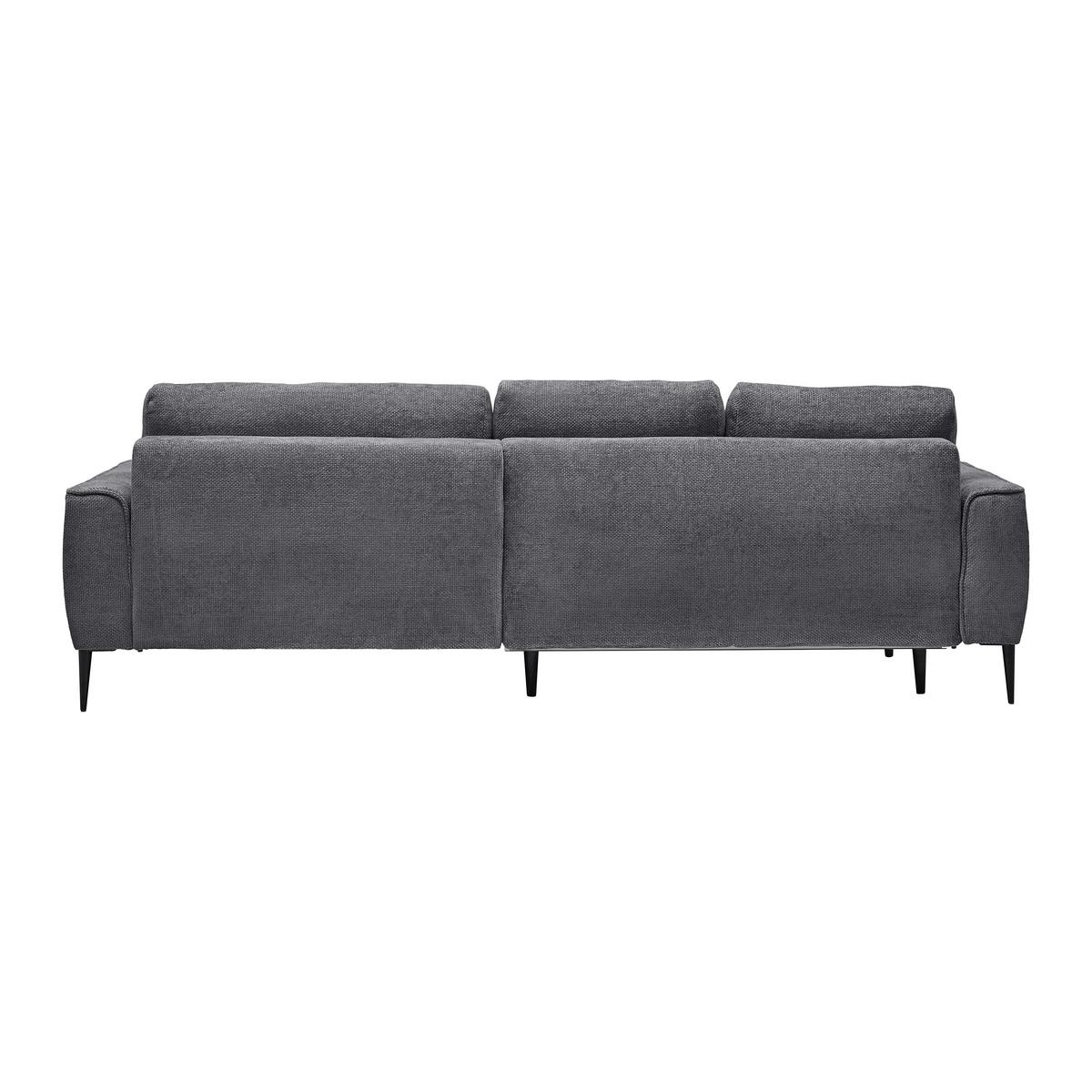 Ecksofa Custom Anthrazit - Anthrazit/Schwarz, MODERN, Textil/Metall (255/85/164cm) - Mömax