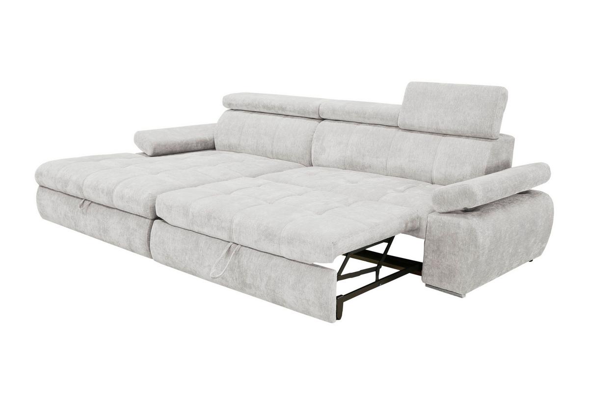 Kutna Garnitura Vegas - srebrne boje/svijetlo siva, Design, drvo/tekstil (173/294cm) - Modern Living