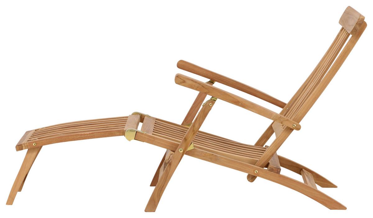 Sonnenliege Kenya ca. 60x95x150 cm Teakholz - KONVENTIONELL (60/95/150cm) - Gardenson