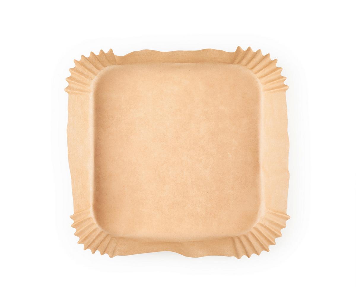 Backpapier Heißluftfritteuse Hellbraun, 100 Stk. - Hellbraun, KONVENTIONELL, Papier (20/20/4,5cm)