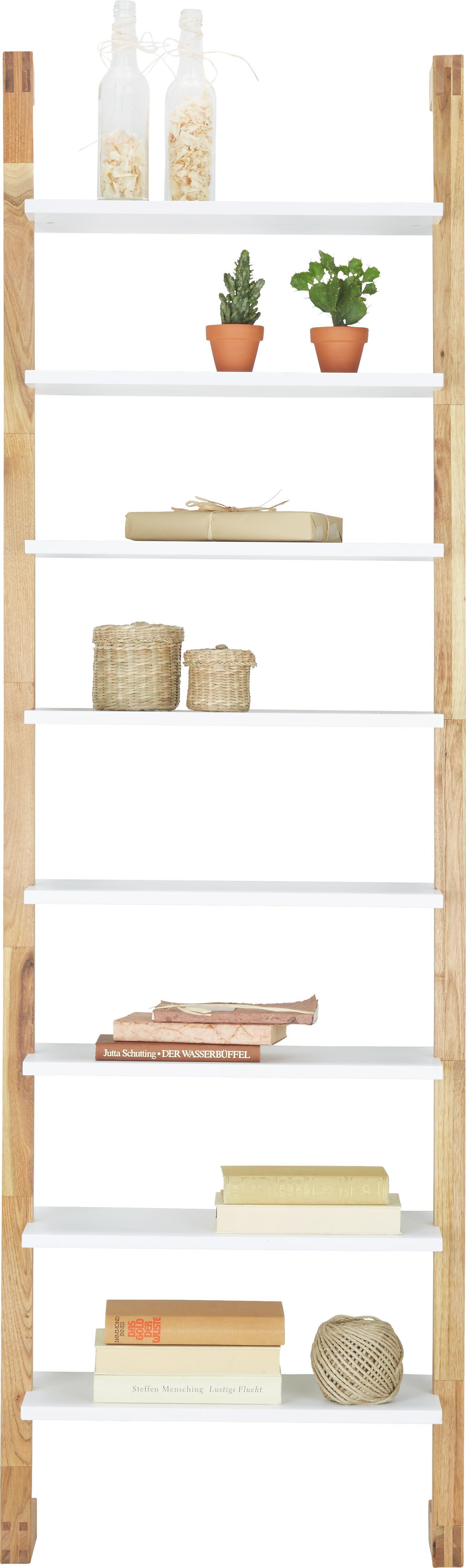 Regal in Weiß/Eichefarben - Eichefarben/Weiß, MODERN, Holz/Holzwerkstoff (55/180cm) - Mömax modern living