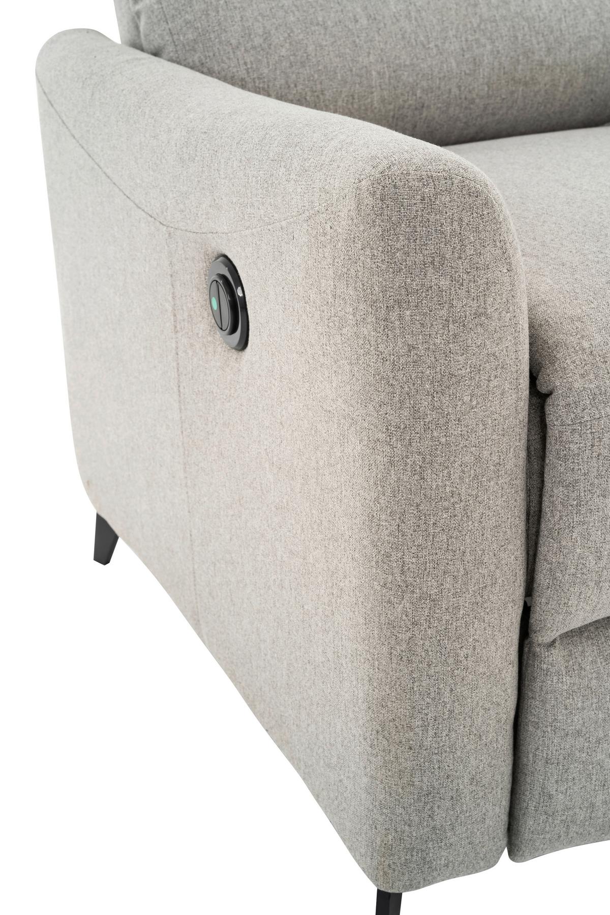 Počivalnik Solace, Siva - siva/črna, Design, kovina/tekstil (72/100/89cm) - Livetastic