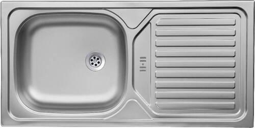 Küchenblock Nepal mit Geräten Eiche Kaschmir B: ca. 210 cm - Kaschmir/Edelstahlfarben, MODERN, Holzwerkstoff/Metall (210cm) - FlexWell