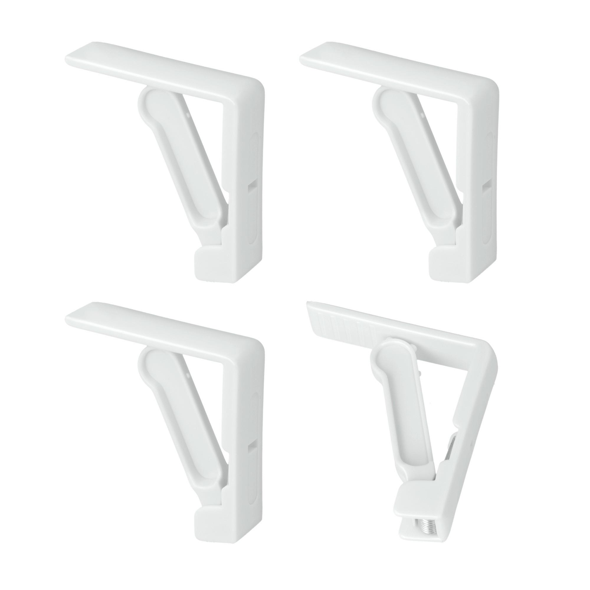 Terítőcsipesz 4 Db - fehér, Basics, műanyag (9,5/22,7/1,9cm) - Metaltex