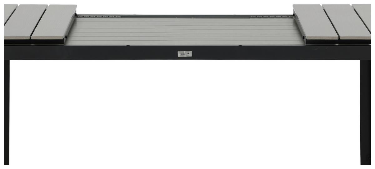 Gartentisch Levels ca. 160x100x75 cm Grau/Schwarz - Schwarz/Grau, KONVENTIONELL, Metall (160/100/75cm) - Gardenson