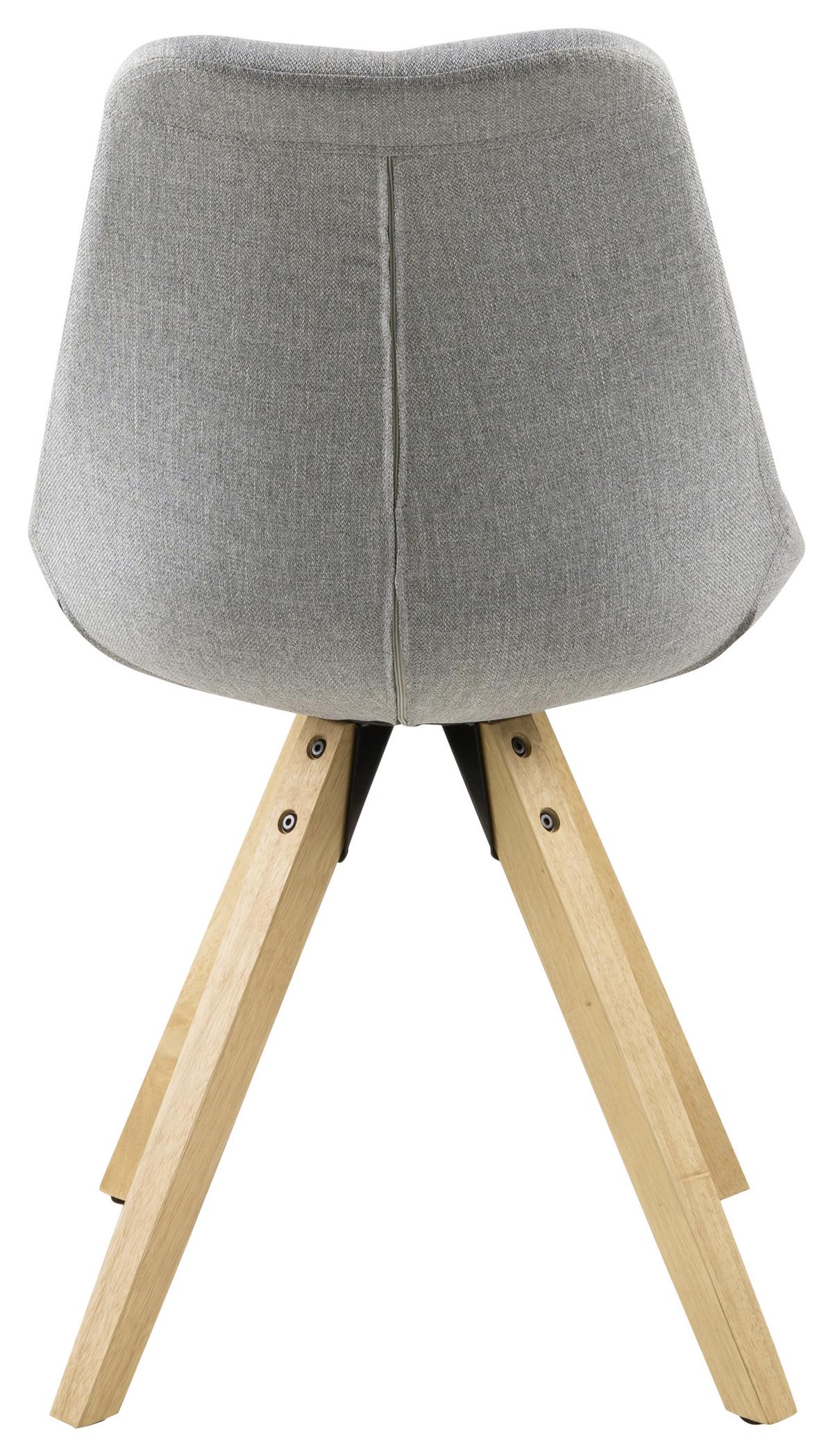 KRZESŁO DIMA - szary/dębowy, Design, metal/drewno (48/85/55cm) - Carryhome