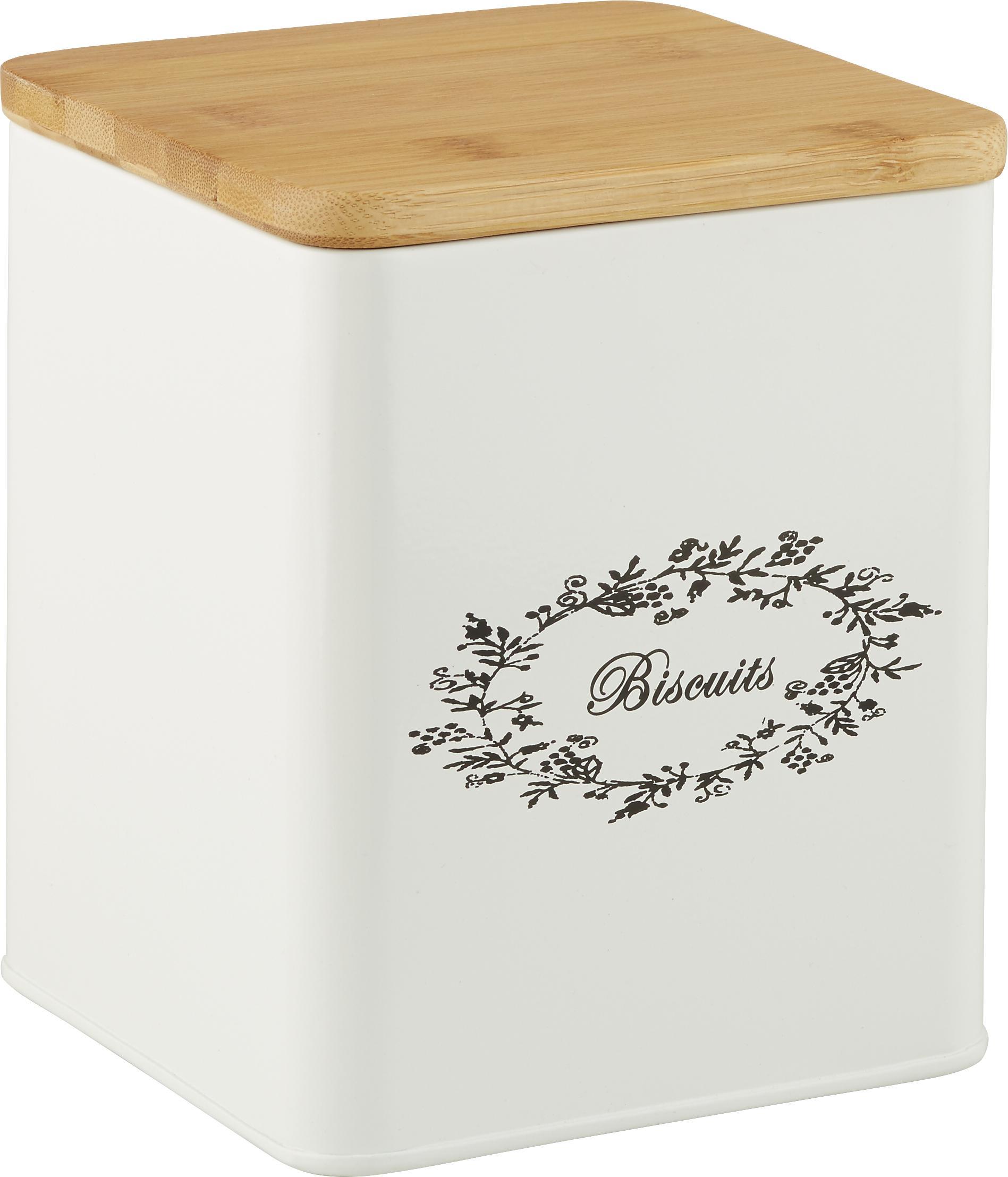 Box mit Deckel Lore Weiß Echtholz - Weiß, ROMANTIK / LANDHAUS, Holz/Metall (14/14/16cm) - Zandiara