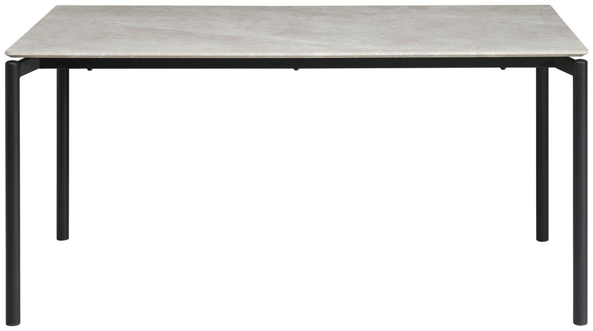 Jedilna Miza Lean, Siva, 160x90 - siva/črna, Konvencionalno, kovina/leseni material (160/90/76cm) - P & B