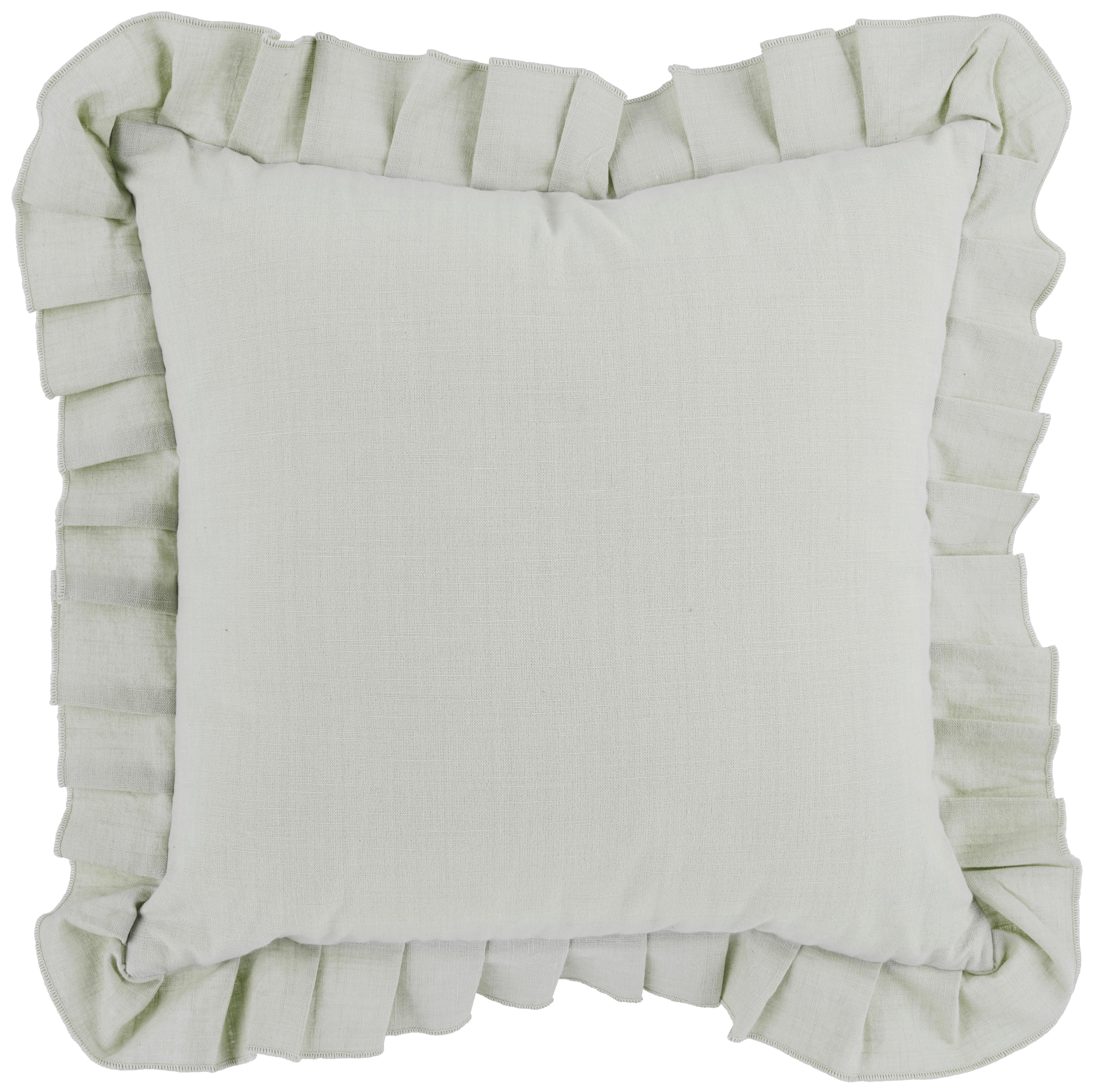 Zierkissen Rüschen in Grün ca. 45x45cm - Grün, Romantik / Landhaus (45/45cm) - Modern Living